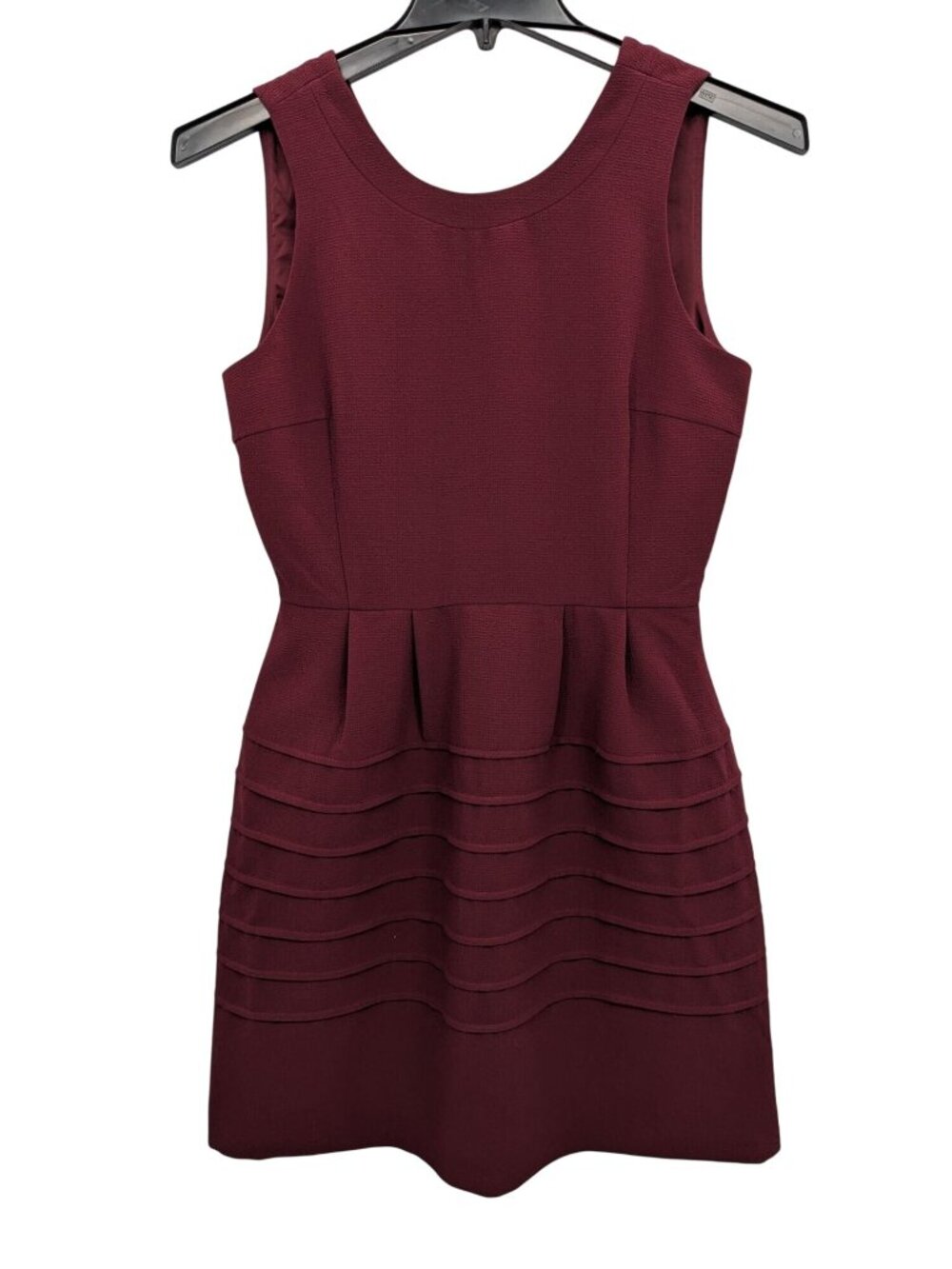 Madewell Fit Flare Dress Peplum Layered Pockets Coquette Office Occasion Size 4